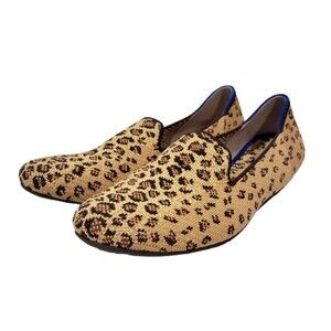 Rothy's Round Toe Spotted Leopard Cheetah Tan Flats Women's Size 7.5